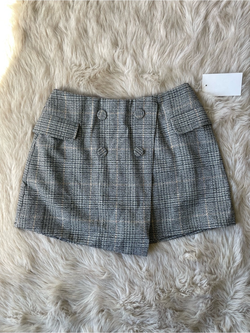 For Love & Lemons Plaid Tweed Skort